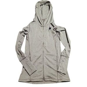 Dallas Cowboys Gray‎ Hooded Jacket Full Zip Thumb Holes Womens XS
